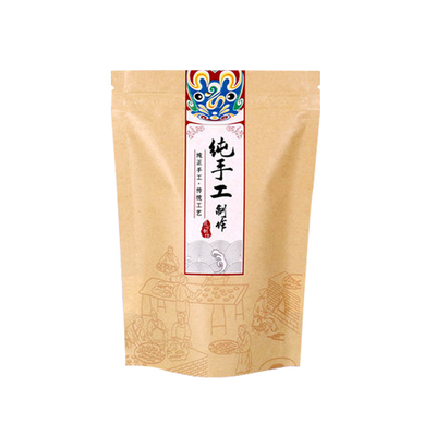 Mua 150micron Custom Printed Kraft Stand Up Bags Aluminum Foil Linered Waterproof online manufacture
