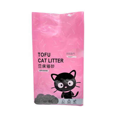 Mua Tùy chỉnh tái chế màu hồng đứng thẳng mặt phẳng bên dưới Gusset 3lb 5lb 10lb túi bọc rác mèo với cửa sổ rõ ràng online manufacture