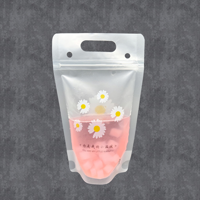 Mua Thiết kế hoa Daisy đứng lên túi nước trái cây Zipper túi nước trái cây cho người lớn đồ uống nóng và lạnh rượu với ống hút online manufacture