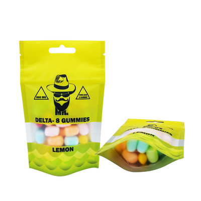 Mua 7g thiết kế tùy chỉnh một mặt nhựa lót chống trẻ em Ziplock túi cỏ tái đóng với lỗ treo và cửa sổ rõ ràng online manufacture