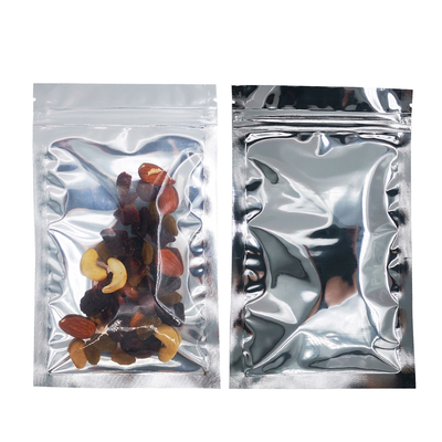 Mua Mật độ nhiệt kín không khí nhôm đứng túi Mylar Foil để lưu trữ thực phẩm với khóa niêm phong và nét rách online manufacture
