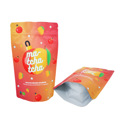 Mua Rainbow Design Đẹp Matte Foil Liner Plastic Stand Up Bags Custom Với Zip Lock Cho Matcha Mango Powder online manufacture