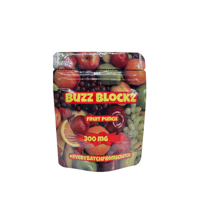 Mua 300mg thiết kế tùy chỉnh kỹ thuật số in đứng lên túi túi niêm phong cho trái cây đấm hương vị kẹo kẹo bông bao bì online manufacture