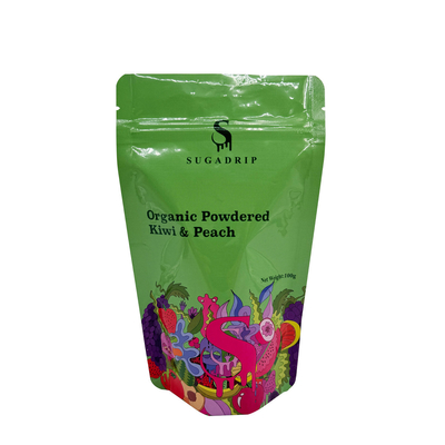 Mua Glossy Green Zipper Seal Custom Stand Up Pouches Cho Bao bì bột trái cây hữu cơ online manufacture