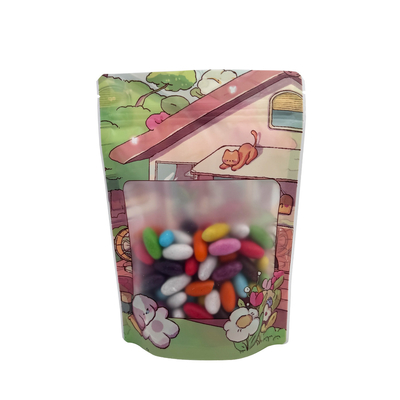 Mua FDA tái chế túi đứng lên cho bao bì thực phẩm với cửa sổ và khóa khóa thiết kế tùy chỉnh online manufacture