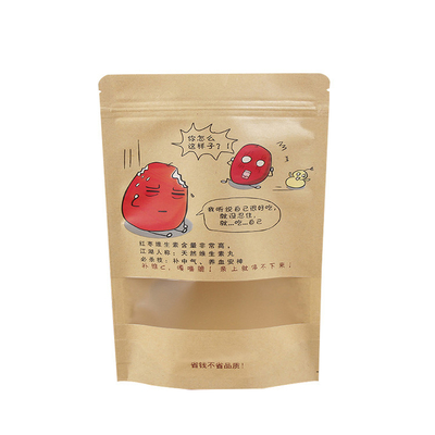 Mua Brown Stand Up pouch with window with zipper for Chinese dates Dried fruits Snacks Packaging Những món ăn khô online manufacture