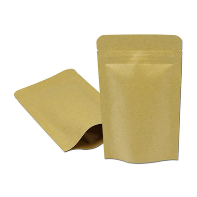 Mua Nhựa nhôm chống ánh sáng tùy chỉnh giấy Kraft màu nâu Laminated Stand Up pouches cho lá trà Cà phê hạt đóng gói thực phẩm online manufacture