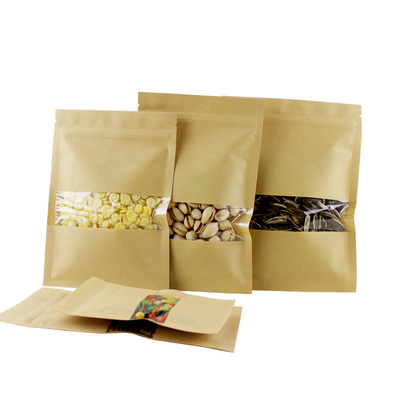 Mua Chất chống mùi 3 mặt phẳng túi niêm phong với cửa sổ rõ ràng với ziplock cho hạt thực phẩm khô online manufacture