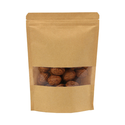 Mua 16 oz Biodegradable PLA Natural Kraft Stand Up Bags túi khóa lại Zipper Bags cho hạt khô đậu online manufacture