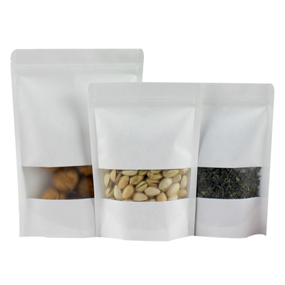 Mua Biodegradable PLA giấy trắng đứng lên túi túi khóa lại Zipper túi 16 oz online manufacture