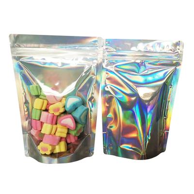 Mua Nhựa nhôm có thể khóa lại mặt trước 4x6 Holographic Stand Up Mylar Bags for Jewelry Makeups Lip Gloss Packaging Storage online manufacture