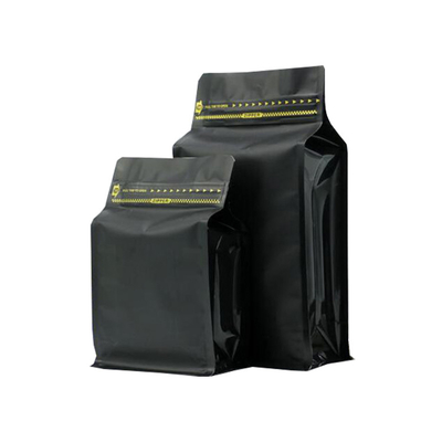 Mua 16 oz 1 lb Black Wholesale túi cà phê với van khử khí và bên Ziplock đáy phẳng online manufacture