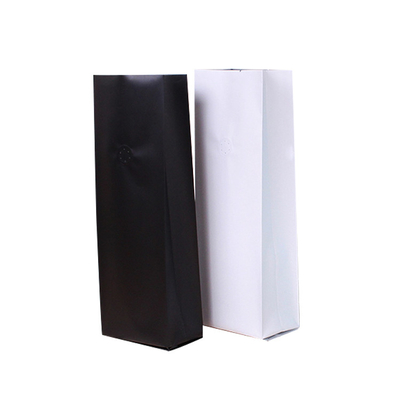 Mua Side Gusset Back Seal Four Side Seal Foil Linered Flat Bottom Coffee Bags 0.5lb 1lb 2lb Màu trắng Đen với van khử khí online manufacture