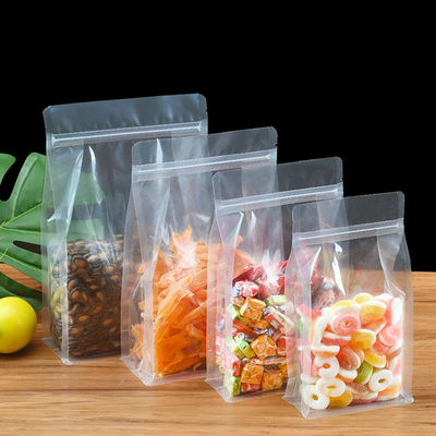 Mua Crystal Clear Heat Seal Square Bottom Pouch Bags Cho Thực phẩm thú cưng / Bao bì đồ ăn nhẹ online manufacture