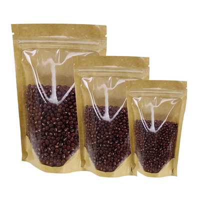 Mua Mở mặt trước sau đứng lên giấy kraft có thể đóng lại túi ziplock cho thực phẩm hạt khô lá trà đóng gói lưu trữ online manufacture