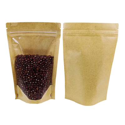 Mua Laminated Gusset Brown Kraft Paper Stand Up pouch với Zipper Closure cho bao bì đậu ăn online manufacture