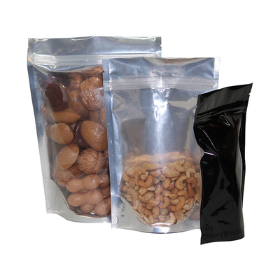 Mua Tùy chỉnh trống mặt trước Clear nhôm giấy đứng lên túi Ziplock túi cho thực phẩm online manufacture