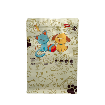 Custom Premium 1.0kg Zip Lock Pet Dog Pet Cat Food Quad Seal Bàn dưới phẳng