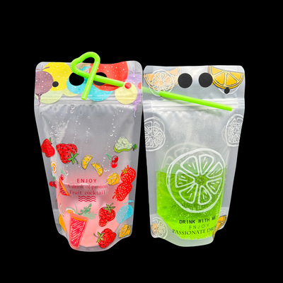 16oz Custom Alcohol Drink Bags Stand Up Zipper Reusable Drink Bag cho sinh nhật Nhận quà tiệc uống