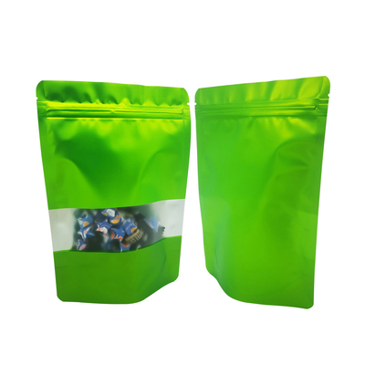 Tươi xanh thiết kế nhựa nhựa Liner chống mùi bề mặt mờ cửa sổ túi tái sử dụng Ziplock túi để lưu trữ thực phẩm