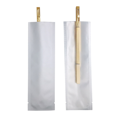 Mặt trước dài Matte Clear Back Bạc kim loại nhựa nhôm Laminated Vakuum Sealable Mylar pouch Bags với Tear Notch