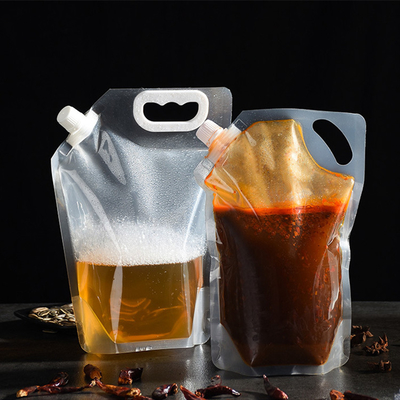 Chất uống không chứa BPA được phun ra túi đứng lên túi với vòi với tay cầm